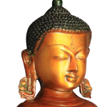 Buddha Face Brass Wall Hanging - 6.5 Inches | Handcrafted Spiritual Decor